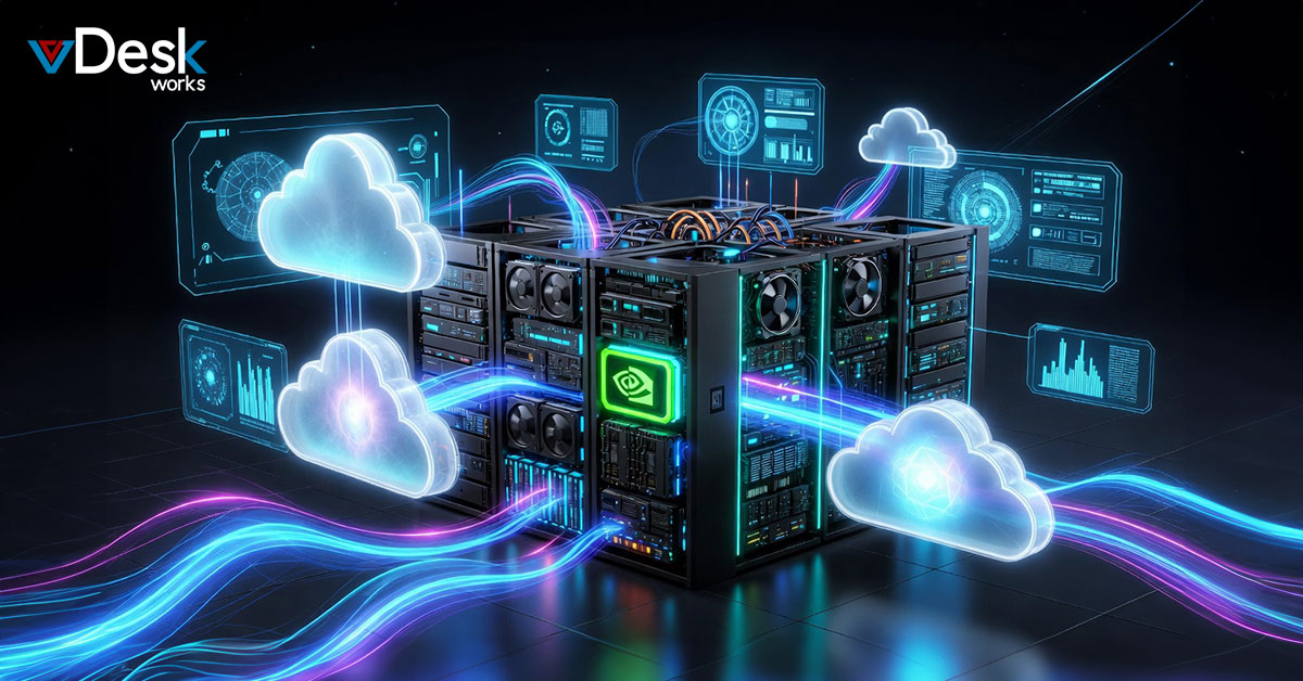 GPU management, workstation network, GPU VDI, cloud computing, NVIDIA GPUs, high-performance computing, IT infrastructure, virtual desktops, data center scaling, AI workloads