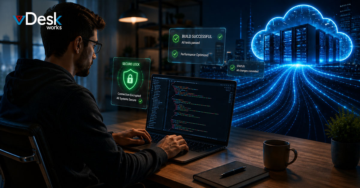 Cloud PC, vDeskWorks, Cloud Workstations, Remote Work, Virtual Desktop, Developer Productivity, Secure Computing, Digital Workspace