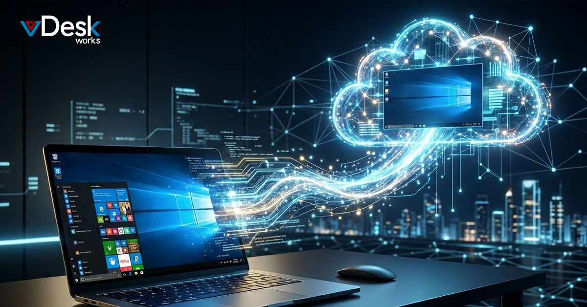 Cloud PC, Remote Desktop, Virtual Desktop, vDeskWorks, Remote Work, Cloud Computing, IT Infrastructure, Digital Workplace, Desktop Virtualization, Hybrid Work