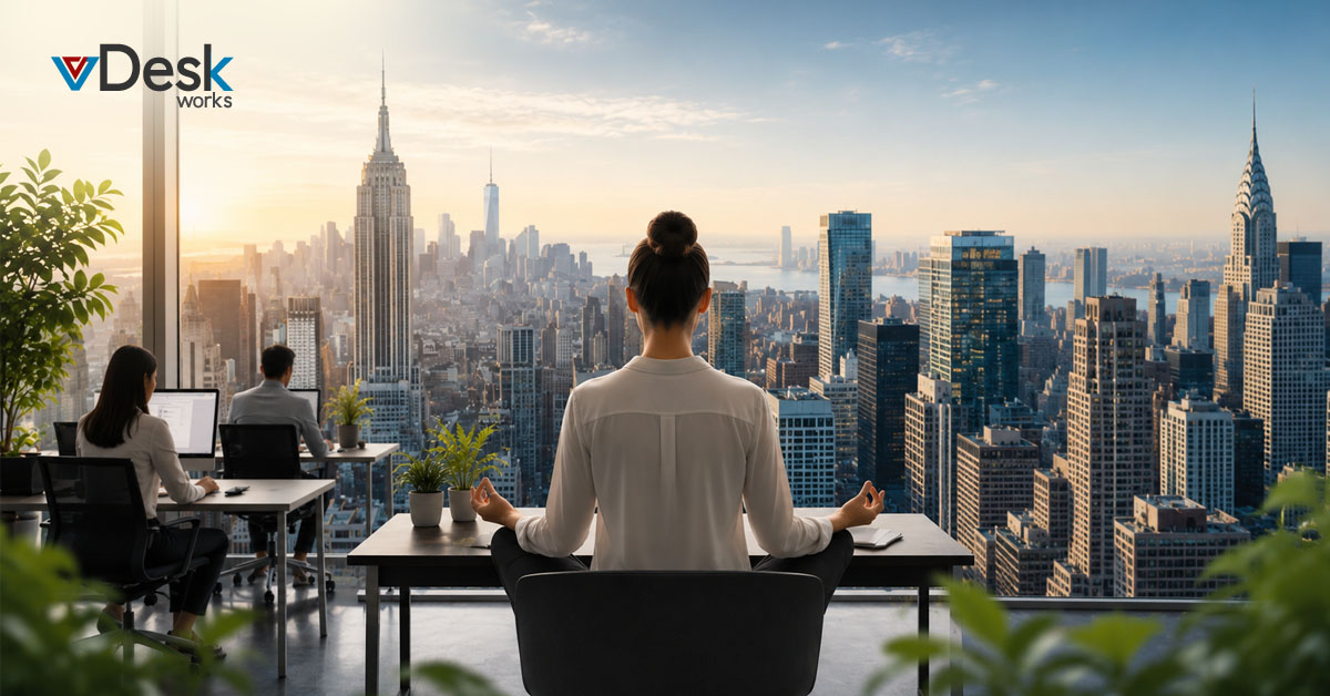 Cloud PC, HRMS, Employee Mental Health, Workplace Wellbeing, vDeskWorks, Remote Work, Digital Workplace, HR Technology, Employee Engagement, Hybrid Work