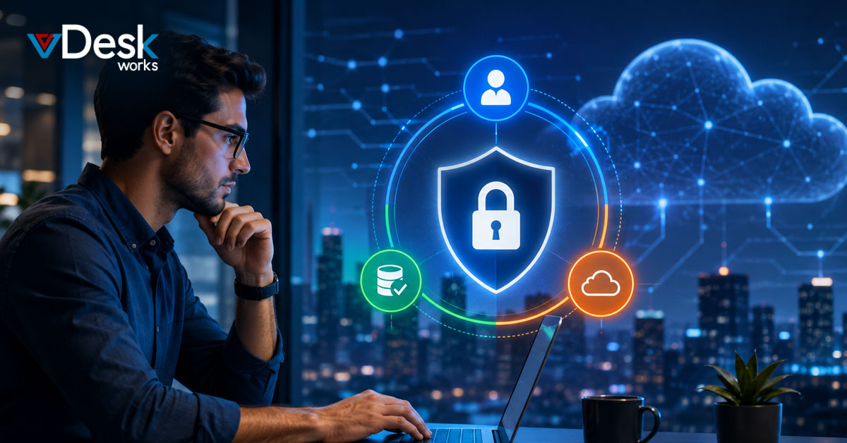  Cloud PC, Cybersecurity, CIA Triad, Data Security, vDeskWorks, Cloud Computing, Confidentiality, Integrity, Availability, Enterprise Security
