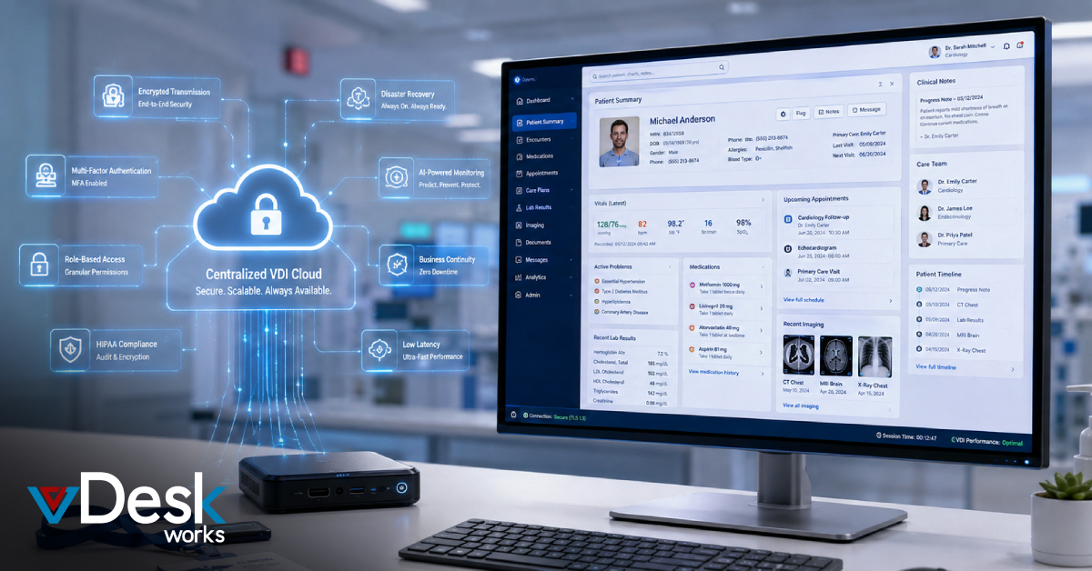 VDI for Healthcare: Supporting EHR Systems (Epic, Cerner) Without Latency